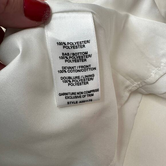 Chic par by Jacob Lace Panel Front Sheath Dress White Women 4 NWT Bridal Shower - Picture 9 of 10